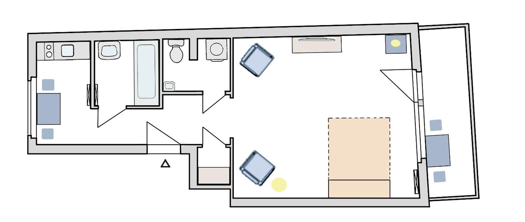 Studio-Apartment Augarten Вена Номер фото